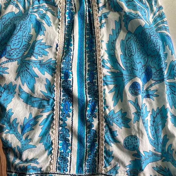 Joie Blue & White Boho Tiered Maxi Sundress with Halter Back - Picture 10 of 10